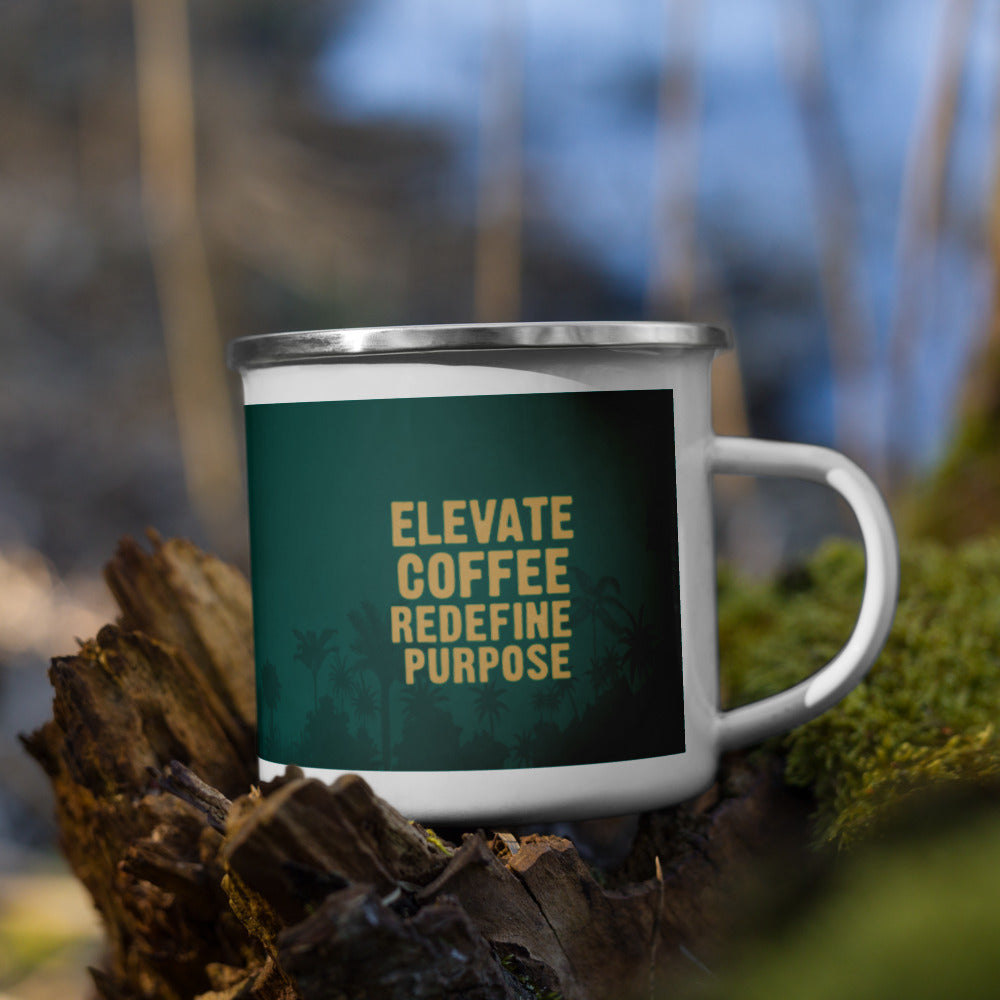 Forest Bean Enamel Camping Mug