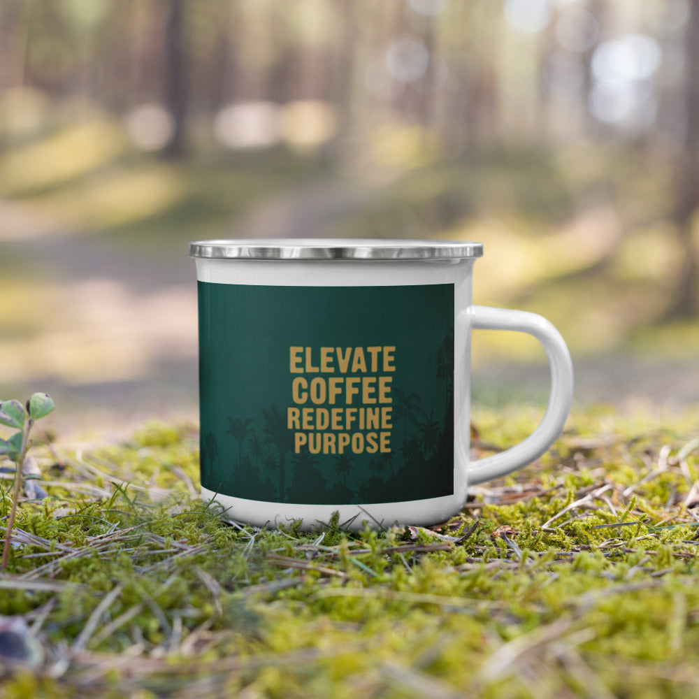 Forest Bean Enamel Camping Mug
